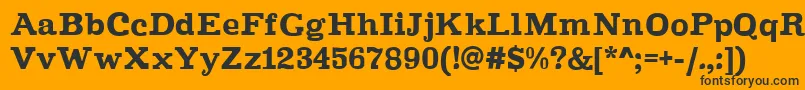 Improvisation Font – Black Fonts on Orange Background