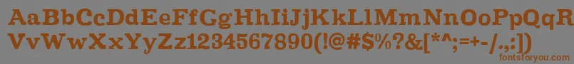 Improvisation Font – Brown Fonts on Gray Background