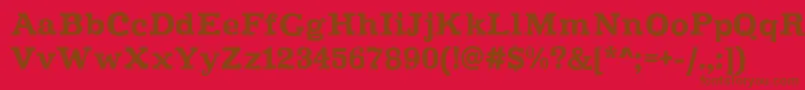 Improvisation Font – Brown Fonts on Red Background