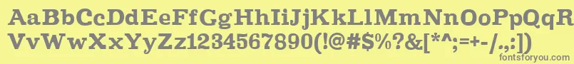 Improvisation Font – Gray Fonts on Yellow Background