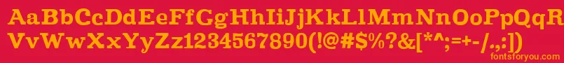 Improvisation Font – Orange Fonts on Red Background