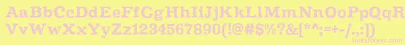 Improvisation Font – Pink Fonts on Yellow Background