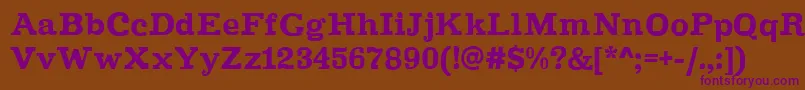 Improvisation-Schriftart – Violette Schriften auf braunem Hintergrund