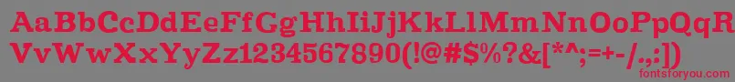 Improvisation Font – Red Fonts on Gray Background