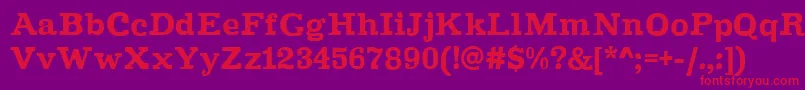 Improvisation Font – Red Fonts on Purple Background