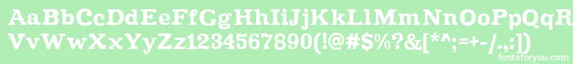 Improvisation Font – White Fonts on Green Background