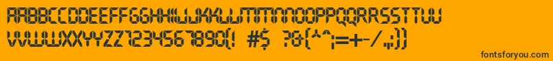 Dscrystalc Font – Black Fonts on Orange Background