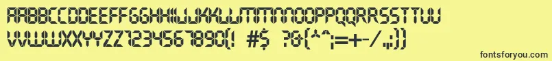 Dscrystalc Font – Black Fonts on Yellow Background