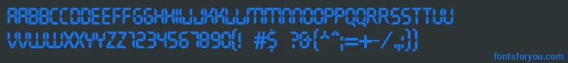 Dscrystalc Font – Blue Fonts on Black Background