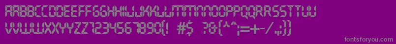 Dscrystalc Font – Gray Fonts on Purple Background