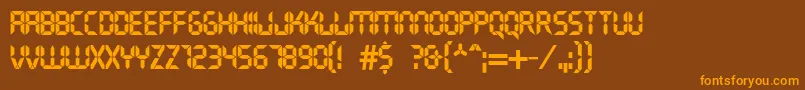 Dscrystalc Font – Orange Fonts on Brown Background