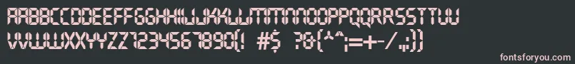 Dscrystalc Font – Pink Fonts on Black Background
