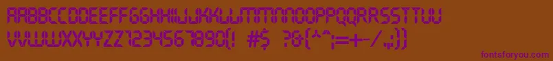 Dscrystalc Font – Purple Fonts on Brown Background