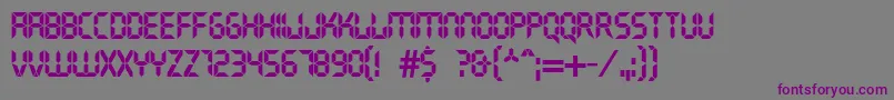 Dscrystalc Font – Purple Fonts on Gray Background