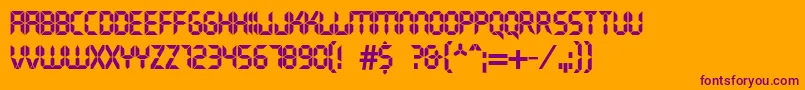 Dscrystalc Font – Purple Fonts on Orange Background