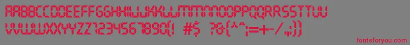Dscrystalc-Schriftart – Rote Schriften auf grauem Hintergrund