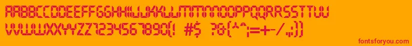 Dscrystalc Font – Red Fonts on Orange Background