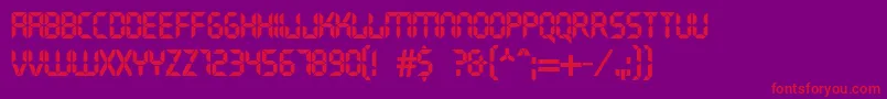 Dscrystalc Font – Red Fonts on Purple Background