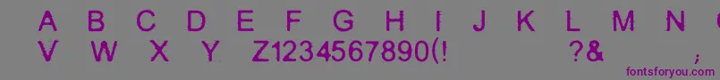 フォントDecost – 紫色のフォント、灰色の背景