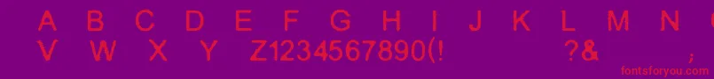 Decost Font – Red Fonts on Purple Background