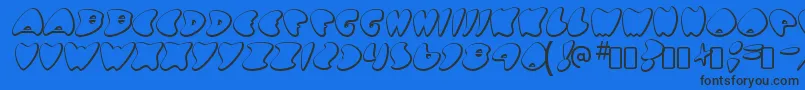 GotnoheartRegular Font – Black Fonts on Blue Background