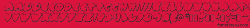 Шрифт GotnoheartRegular – чёрные шрифты на красном фоне