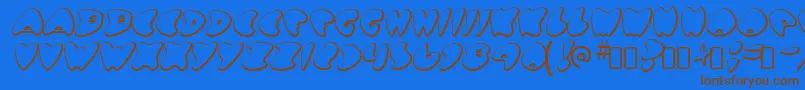 GotnoheartRegular Font – Brown Fonts on Blue Background