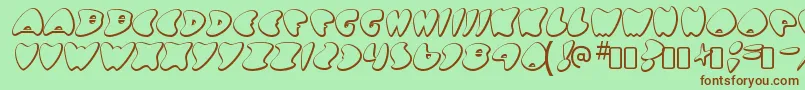 GotnoheartRegular Font – Brown Fonts on Green Background