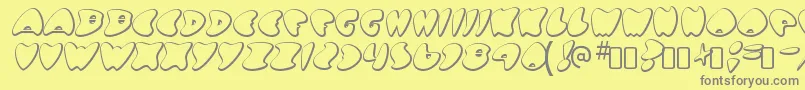 GotnoheartRegular-Schriftart – Graue Schriften auf gelbem Hintergrund