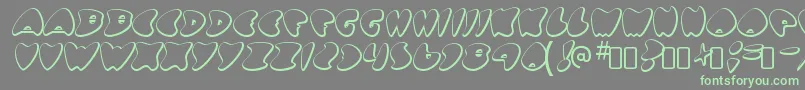 GotnoheartRegular-Schriftart – Grüne Schriften auf grauem Hintergrund