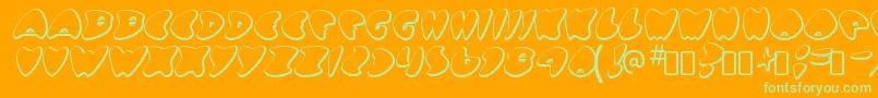 GotnoheartRegular Font – Green Fonts on Orange Background