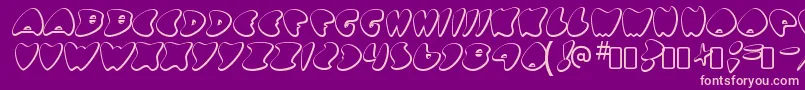 GotnoheartRegular Font – Pink Fonts on Purple Background
