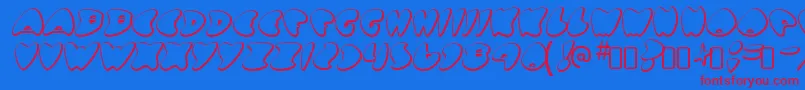 GotnoheartRegular Font – Red Fonts on Blue Background