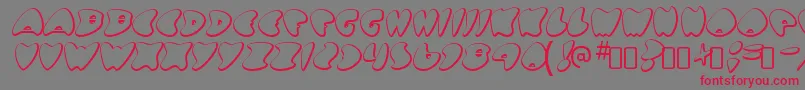GotnoheartRegular Font – Red Fonts on Gray Background