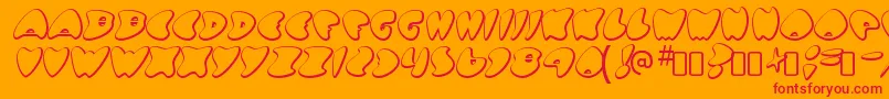 GotnoheartRegular Font – Red Fonts on Orange Background