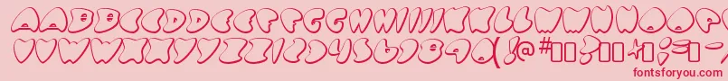 GotnoheartRegular Font – Red Fonts on Pink Background