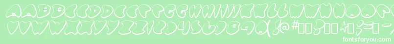 GotnoheartRegular Font – White Fonts on Green Background