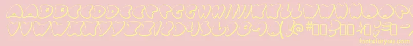 GotnoheartRegular Font – Yellow Fonts on Pink Background