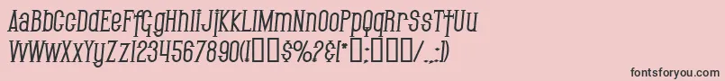 SfGothicanBoldItalic Font – Black Fonts on Pink Background