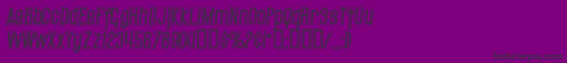 SfGothicanBoldItalic-Schriftart – Schwarze Schriften auf violettem Hintergrund