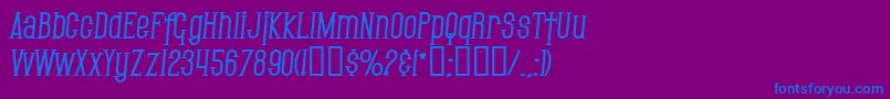 SfGothicanBoldItalic Font – Blue Fonts on Purple Background