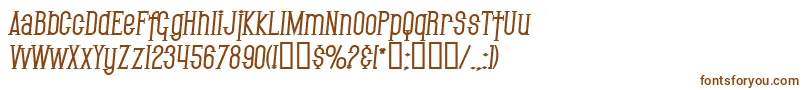 SfGothicanBoldItalic Font – Brown Fonts on White Background