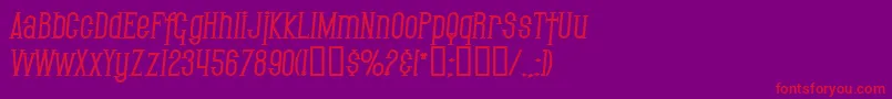 SfGothicanBoldItalic Font – Red Fonts on Purple Background