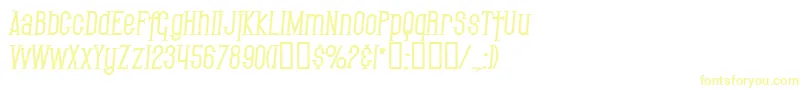 SfGothicanBoldItalic Font – Yellow Fonts on White Background