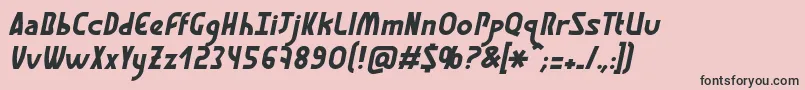 Police GraphismeItalic – polices noires sur fond rose