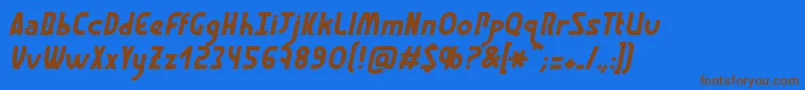 GraphismeItalic Font – Brown Fonts on Blue Background