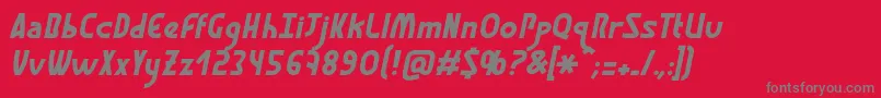 GraphismeItalic Font – Gray Fonts on Red Background