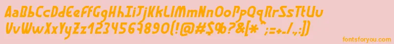 GraphismeItalic Font – Orange Fonts on Pink Background