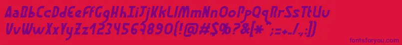 GraphismeItalic Font – Purple Fonts on Red Background