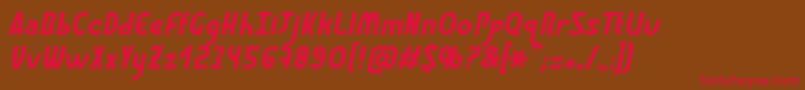 GraphismeItalic Font – Red Fonts on Brown Background